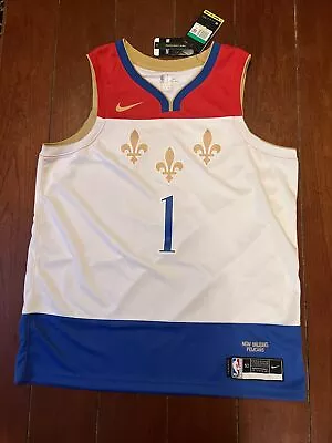 Nike Zion Williamson Pelicans City Edition NBA Jersey White 52 XL CN1747-105 • $38.99