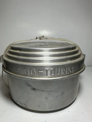 $48 • Buy Vintage SIGG Tourist Style Nesting Camp Cook Kit Set Clean & Nice 5 Piece Set