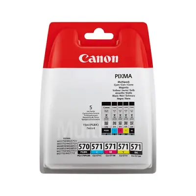 Genuine Canon PGI-570BK CLI-571 CMYK Inks For MG7753 MG5750 TS8052 PIXMA • £54.96