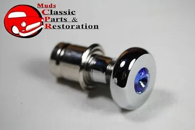 Casco Chrome Deluxe Cigarette Lighter Knob Element Blue Diamond Top Accent Dash • $39.42