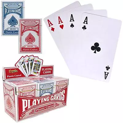 £7.35 • Buy Quality Traditional Plastic Coated Playing Cards Poker Games Fun Single Box Pack