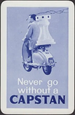 Playing Cards Single Card Old Vintage CAPSTAN CIGARETTES Advertising LAMBRETTA H • £1.83