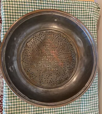 VTG Copper Colander Sifter Strainer Sieve Hanging Brass Ring  Wall Hanging 12  • $18