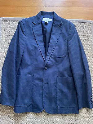 Michael Kors Cotton Navy Pin-striped Lined Blazer Suit Jacket Size S  New! $295 • $49.99