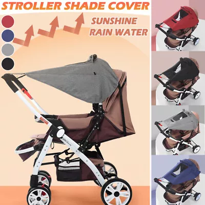 Universal Baby Stroller Awning Sun Shade Stroller Buggy Canopy Pushchair Parasol • £6.79