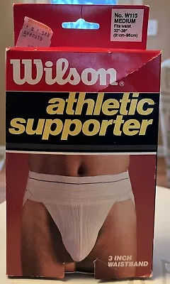 Vintage Wilson White Jockstrap Athletic Supporter W110 Made In USA Medium • $75