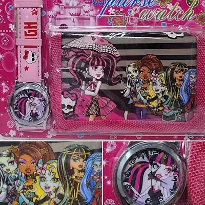 Monster High Kids Watch Forbitten Love Draculaura Wallet Accessories Cute Set • $9.75