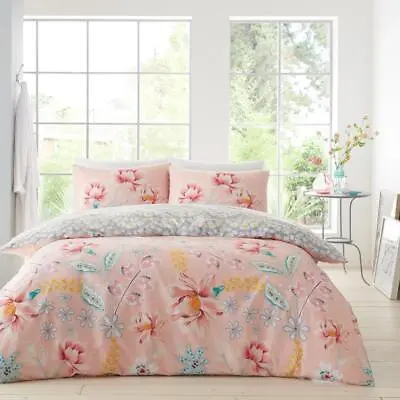 Reversible Floral Duvet Quilt Cover Bedding Set Single Double King S/K Size • £13.99