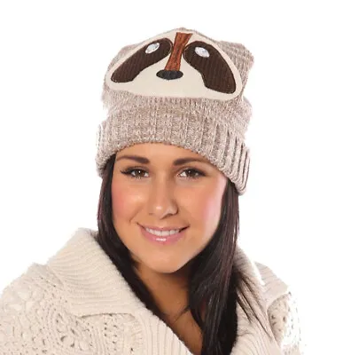 £7.29 • Buy Ladies/Girls Novelty Animal Knitted Beanie Thermal Ski Hats