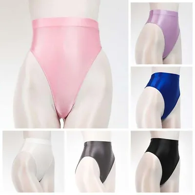£4.37 • Buy Womens Lady Shiny Satin Glossy Wet Look Panties Thong G-string Hipster Underwear