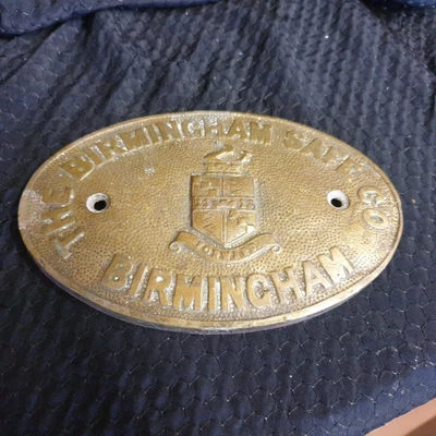 £14 • Buy Vtg The Birmingham Safe Co. Solid Brass Safe Plate 