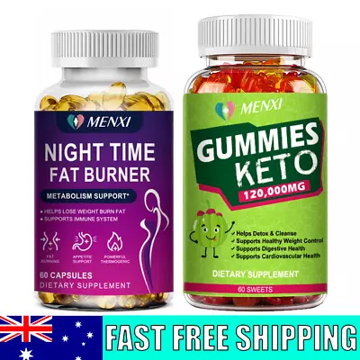 Keto Gummies Advanced Ketone Weight Loss Night Time Fat Burner Supplement • $36.89