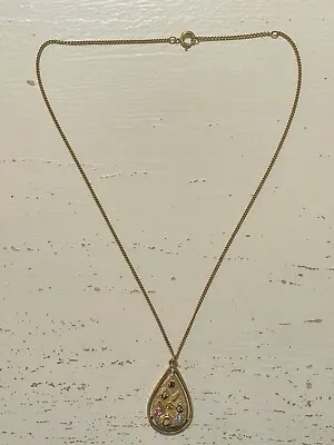 Vintage Signed Sarah Coventry 1959 Sultana Pendant With Chain • $12