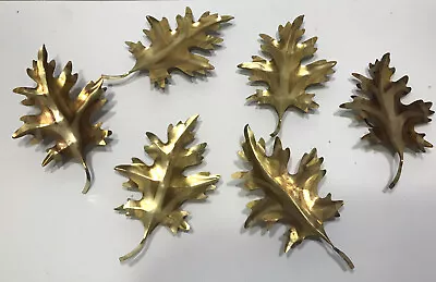 6 Vintage Metal Maple Leaves Home Interiors Wall Art Hanging Sculpture 3D LOT • $14.99