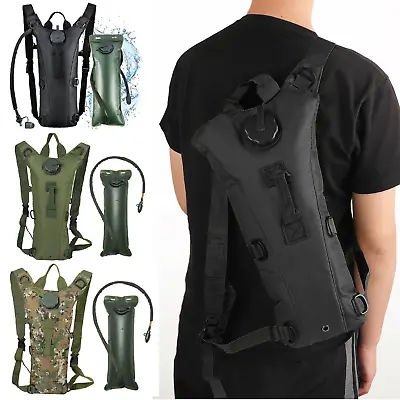 3L Water Bladder Hydration Backpack Hiking Camping Bag Tactical Molle Daypack • $13.48