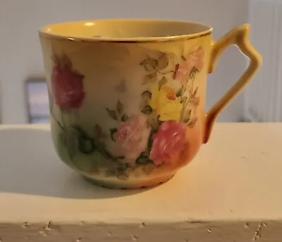 Antique/Vintage Rose Decorated Moustache Cup/Mug • $9.99