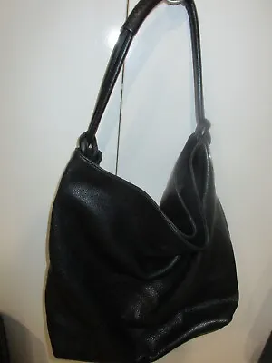 $50 • Buy OROTON Black  Leather Hobo Tote Handbag