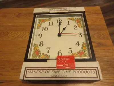 Vintage Ingraham Electric Kitchen Wall Clock In Original Box • $19.99