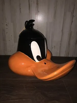 Vintage Daffy Duck Head Ceramic Six Flags Cookie Jar RARE • $100