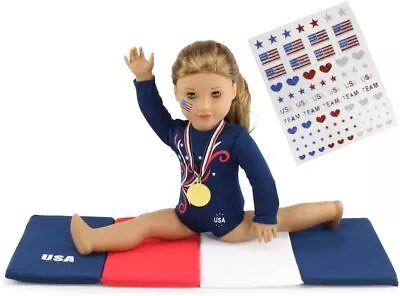 Emily Rose 18 Inch Doll Clothes | Gymnastics Leotard With Mat And Gold Medal! L • $29.99