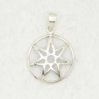 Fairy Star .925 Sterling Silver 7-Pointed Pagan Occult Magic Pendant Jewelry • $25