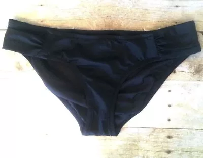 NWT NEW J. CREW Ruched Bikini Swim Suit Bottoms B8826 BLACK  • $14