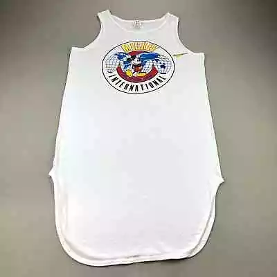 Vintage Disney Mickey Mouse Tank Top Shirt One Size White International USA 90s • $8