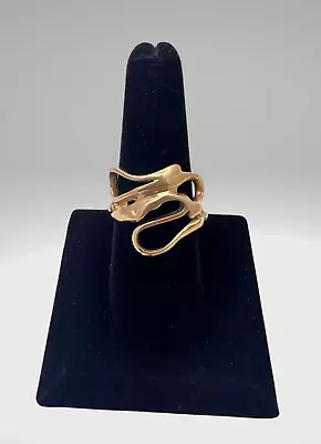 Modern Art Gold Ring 14K - Good Condition • $559