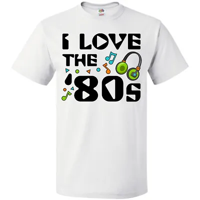 Inktastic I Love The '80s-musical Notes T-Shirt 80s Eighties Headphones Pop Old • $14.99