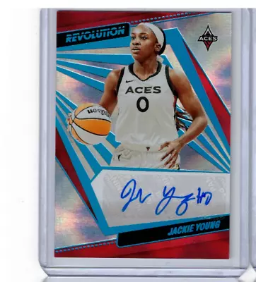 $40 • Buy 2021-22 Panini Revolution WNBA Jackie Young Infinite Parallel Autograph /25 Aces