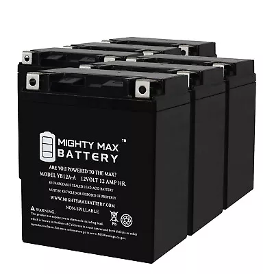 Mighty Max YB12A-A 12V 12AH Compatible With Yamaha SR250 Exciter 80-82 - 6 Pack • $239.99