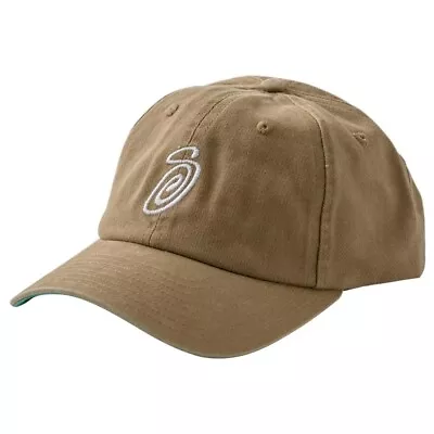 Stussy Swirly S Low Pro Khaki Hat • $50