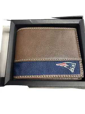 New England Patriots Men Wallet Leather Jack Mason NFL Slim Bifold • $39.99