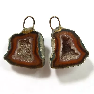 Distressed Tabasco - Tiny Mexican Geode Polished Halves With Ring  TABD51 • $18.19