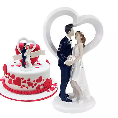 Romantic Cake Topper Wedding Bride And Groom Figurines Cake Resin Decoration • $13.51