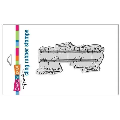 STAMPENDOUS RUBBER STAMPS CLING MUSIC NOTATION NEW Cling STAMP • $7.80