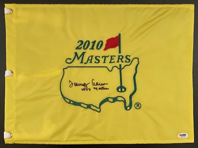 Tommy Aaron SIGNED 2010 PGA Golf Pin Flag + 1973 Masters PSA/DNA AUTOGRAPHED NEW • $300