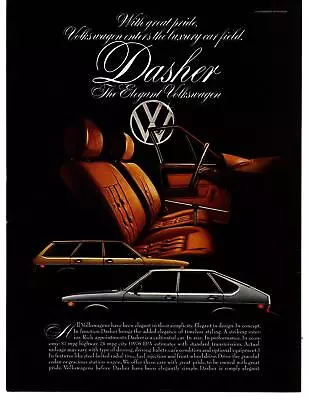 1976 VW Volkswagen Dasher 37 MPG 2-Door Sedan 4-Door Station Wagon Print Ad • $9.95