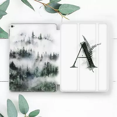 Custom Monogram Forest Fog Art Case For IPad 10.2 Pro 12.9 11 9.7 Air 4 5 Mini • $25.49