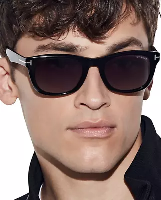 NEW Tom Ford FT1076-01B-54 SHINY BLACK Sunglasses • $188.50