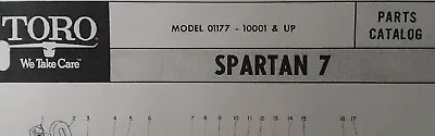 TORO SPARTAN 7 Gang Reel Mower Lawn Tractor Implement Part Manual 01177-10001-up • $66.22