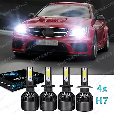 For Mercedes-Benz C250 C300 C350 - 4pc Combo Headlight High Low Beam LED Bulbs • $24.93