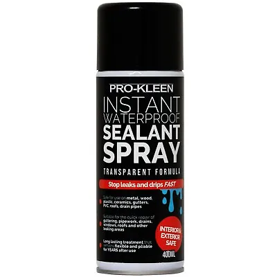 ProKleen Instant Waterproof Sealant Spray Clear Repair Leaks Drips Seals Fast • £21.95