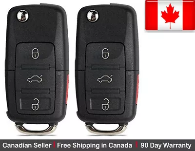 2 New Replacement Remote Key Fob Flip 3 Button For Volkswagen *Read Description* • $36.38