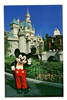 Postcard Disneyland Mickey Mouse Greets Visitors At Sleeping Beauty Castle. R • $3.99