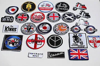 £2 • Buy Scooter Iron/Sew On Patches - 174 Different Designs - Mods - Ska - Full Colour