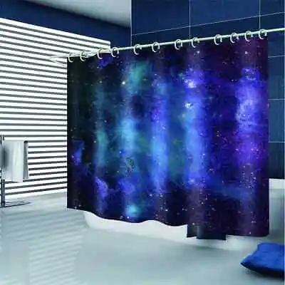 Nice Shining Milky Way 3D Shower Curtain Waterproof Fabric Bathroom Decoration • $23.45