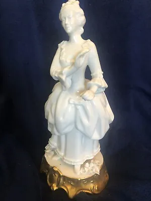 Vintage Vista Alegre Bisque Porcelain Female Figurine VA Portugal White -7 • $59.90