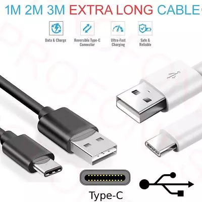 Type C / USB-C Data Sync Charger Cable Extra Long 1M 2M 3M For Sony • £1.75