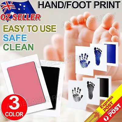 $9.93 • Buy Newborn Footprint Handprint Safe Inkless Gift Foot Hand Print Wipe Kit Gift NEW